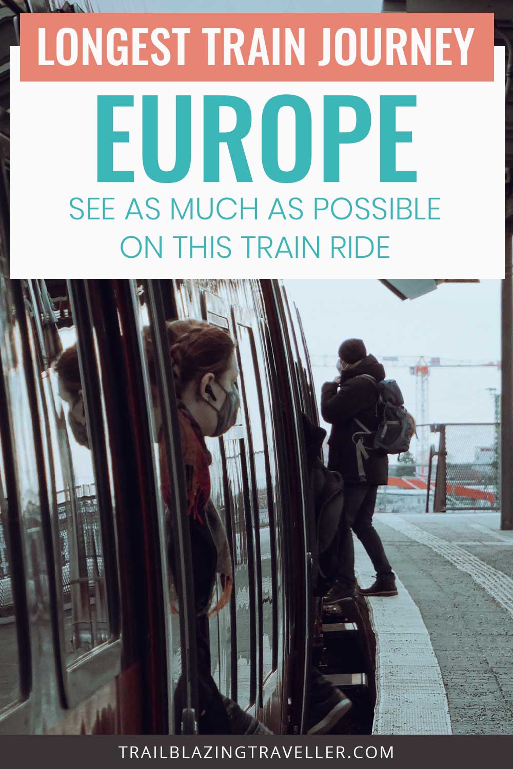 Girl getting out of a train - Longest Train Journey Europe?